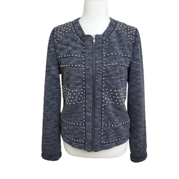 Greylin Monty Studded Knit Jacket - Picture 3 of 14